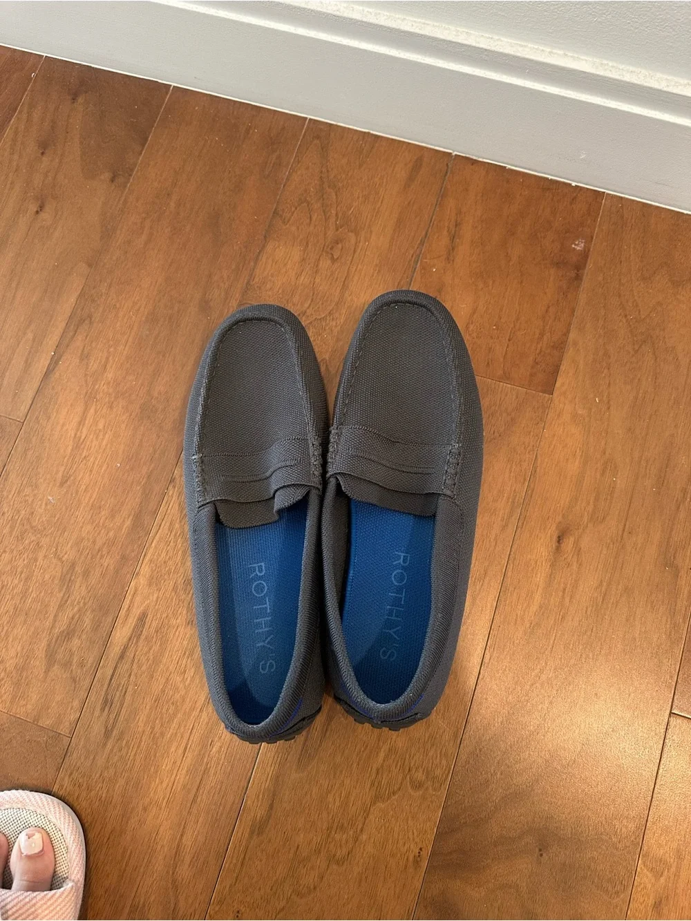 Rothy's Men's Charcoal Gray Slip-On Loafers